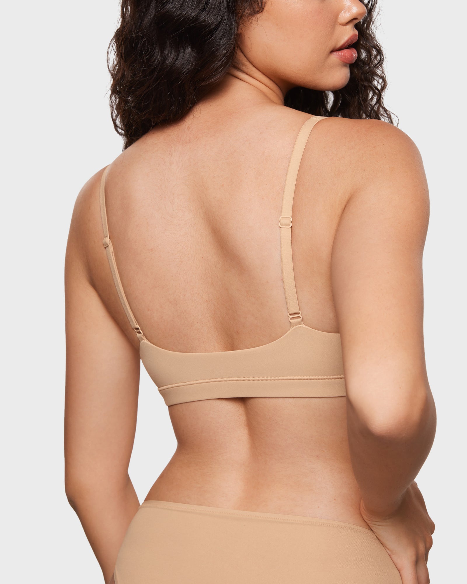 Women's Inbarely® Soft Deep V Triangle Bralette Hazelnut