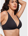Women's Inbarely® Soft Deep V Triangle Bralette Black