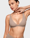 Women's Inbarely® Soft Deep V Triangle Bralette Warm Beige