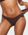 INLYRIC Women's Inbarely® Soft V-waisted Thong 3 Pack Light Oatmeal (3pack)
