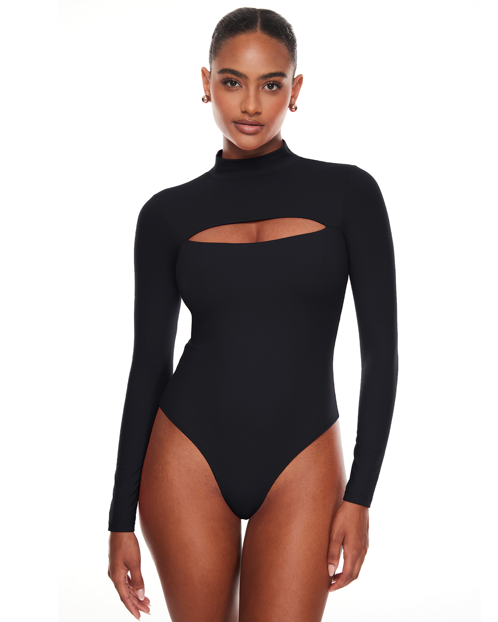 Long sleeve cut out bodysuit sales
